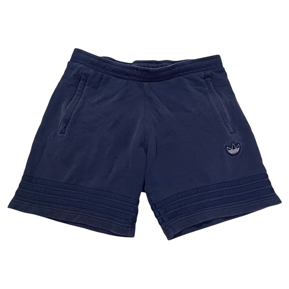 Adidas Originals Mens Navy Blue French Terry Trefoil Sweat‎ Shorts Size Medium